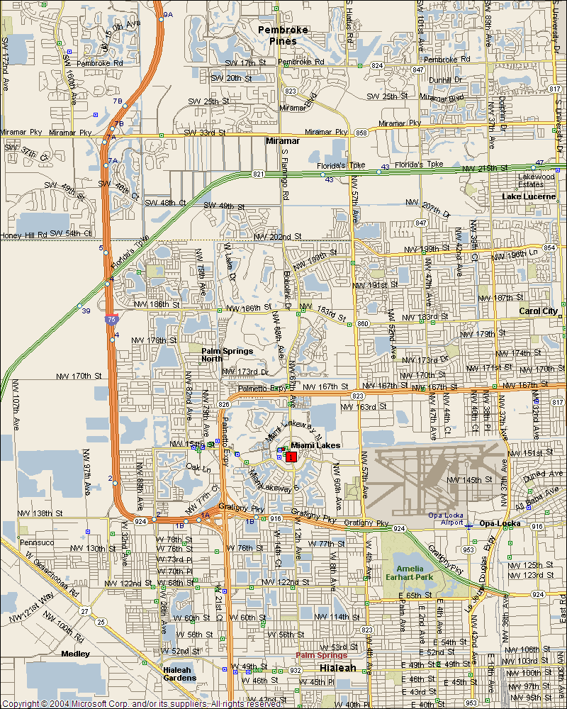 Miami Lakes Map 2